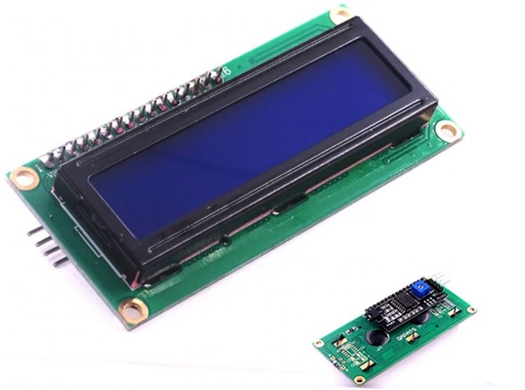 LED display 16×2 modré podsvietenie + spájkovaný I2C modul